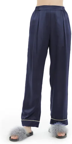 Vista 8 de LILYSILK Pijama de seda para mujer, con ribete dorado, 22 momme, 100% seda, lavable