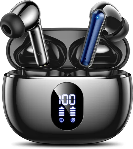 Vista 9 de Auriculares inalámbricos, auriculares de bajos profundos de alta fidelidad Negro