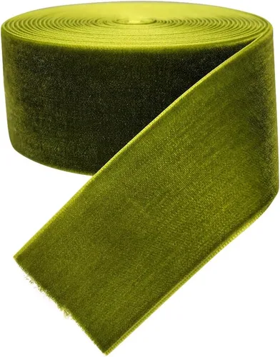Vista 10 de Chenkou Craft 5 yardas de cinta de terciopelo para decoración navideña y embalaje artesanal