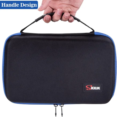 Vista 6 de SIQUK Estuche de Almacenamiento de Dados de Gran Capacidad Caja de Dados con Bandeja Ranurada Extraíble Doble y Asa, Organizador Soporte de Dados