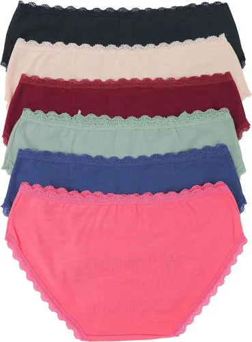 Vista 2 de ToBeInStyle Women's 6-Pack Everyday Essential Bikini & Hipster Panties