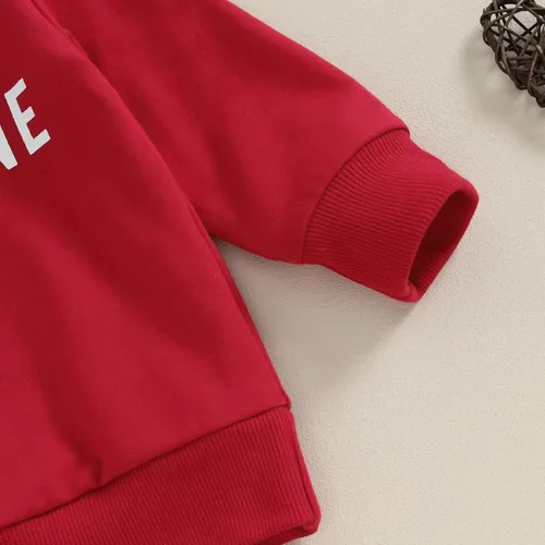 Vista 32 de Traje de Halloween para bebé niña, manga larga, cuello redondo, letras de fantasma, parte superior con estampado de fantasma, parte inferior