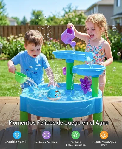 Vista 8 de Pircaath Juguete de aspersor de baño iluminado para bebé de 0 a 36 meses