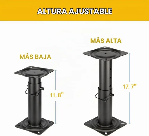 Vista 3 de Base de asiento para asiento de barco, pedestal de asiento de barco de primera calidad, ideal para entusiastas de la navegación y la pesca
