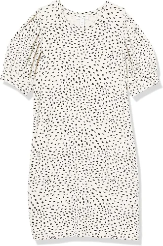 Vista 4 de Daily Ritual Vestido de manga corta abombada de toalla supersuave para mujer