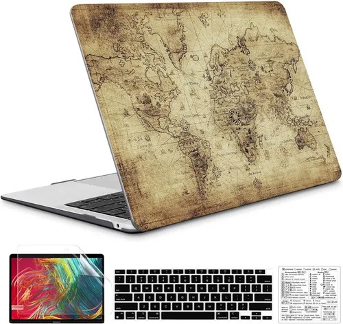 Vista 24 de Funda compatible con MacBook Air de 13 pulgadas 2022, 2021-2018 A2337 M1 A1932 A2179, carcasa de plástico duro duradero, cubierta de teclado
