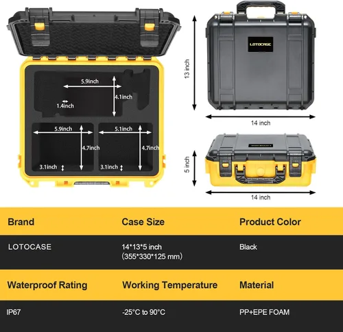 Vista 6 de Funda para multiherramienta oscilante Dewalt - Compatible con DCS356B DCS354B DCS353B, caja de herramientas protectora resistente