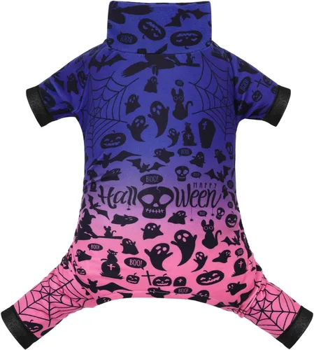 Vista 13 de CuteBone Pijama Térmico para Perro con Cuello de Tortuga, Abrigo Navideño de Forro Polar – Ropa Suave y Acogedora de Cuello Alto para Perros