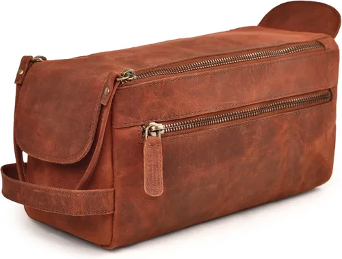 Vista 10 de LEATHER VILLAGE Kit Dopp 2, Negro carbón