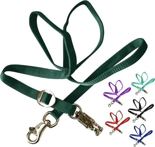 Vista 10 de Majestic Ally Corbata de remolque doble gruesa de 36 a 72 pulgadas para transporte de caballos, corbata cruzada con hebilla ajustable, broche