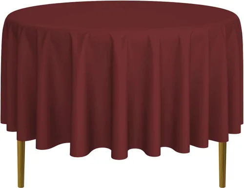 Vista 27 de Lann's Linens - Mantel redondo premium de 70 pulgadas para bodas/banquetes/restaurantes - Mantel de tela de poliéster - Azul bebé