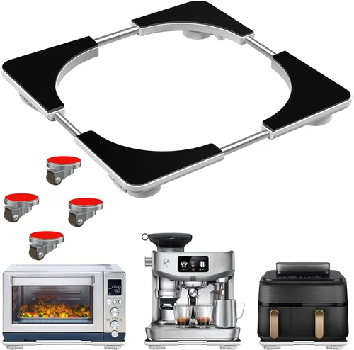 Vista 10 de Adjustable Black Appliance Slider Tray - Expandable 6" x 11"- 11" x 20