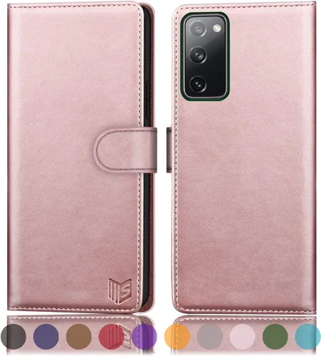 Vista 15 de SUANPOT Funda de piel tipo cartera para Samsung Galaxy S20 FE con bloqueo RFID, soporte para tarjetas de crédito, libro de folio con tapa de PU
