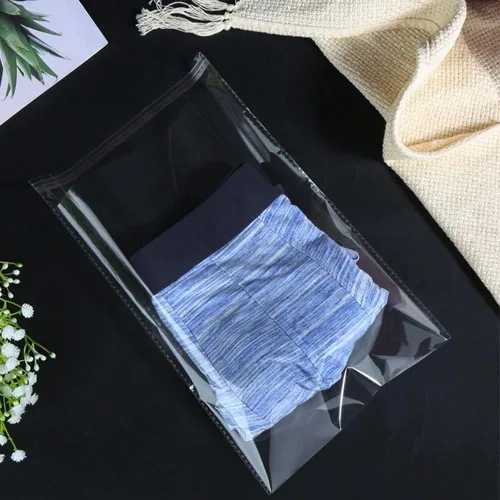Vista 3 de Keoferlo 100 bolsas de polietileno transparente de 10 x 14 pulgadas de celofán autosellantes para camisetas de plástico transparente para envolver