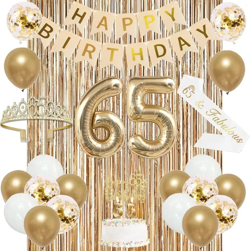 Vista 12 de Trgowaul Decoraciones de 9º cumpleaños para niñas, pancarta, banda y corona, decoración de pastel, globo de número 9, cortinas de flecos