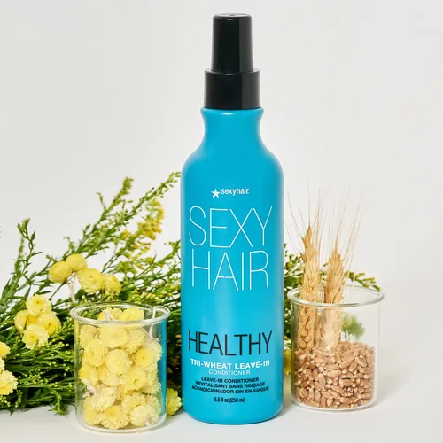Vista 2 de SexyHair - Acondicionador saludable sin enjuague de trigo, hasta un 90% mejor desenredante, reduce la rotura, humedad, suavidad y brillo