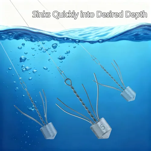 Vista 6 de Dr.Fish Paquete de 5 Spider Surf Pesca Sputnik Sinker 1oz-8oz Agua Salada Beach Casting Sea Bottom Holder