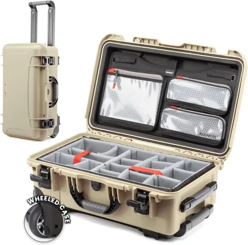 Vista 15 de Nanuk 935 - Maletín rígido impermeable con ruedas vacío Includes Padded Divider and Lid Organizer, Nk-7 Resin Shell, Polyurethane Wheels, Exterior