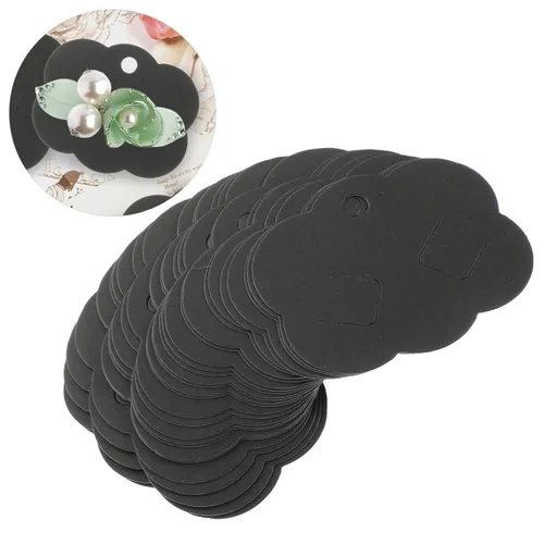 Vista 8 de WOONEKY Clip para el cabello Tarjetas de visualización 100 unids papel joyería tarjetas agujeros para pantalla horquilla titular