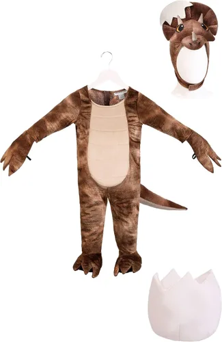 Vista 3 de Disfraz de triceratops para bebés para incubar, Marrón