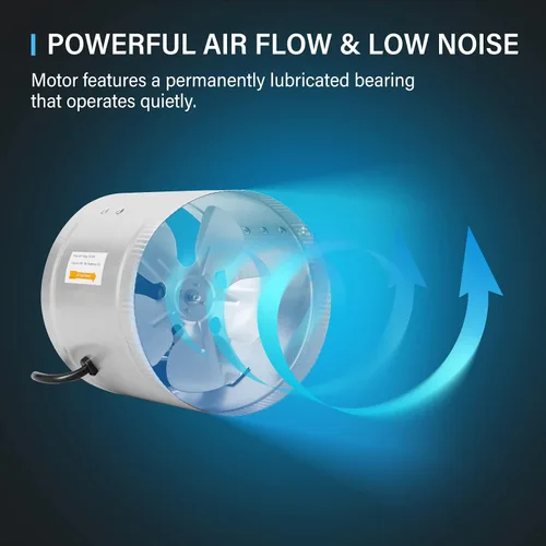 Vista 2 de iPower GLFANXBOOSTER4 Booster - Secadora con ducto de ventilación en línea