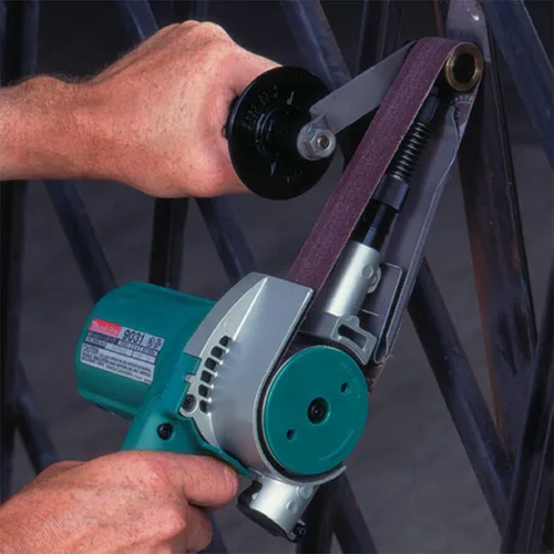 Vista 4 de Makita 9031 lijadora de banda de velocidad variable 5A, 1-18pulgadas por 21pulgadas