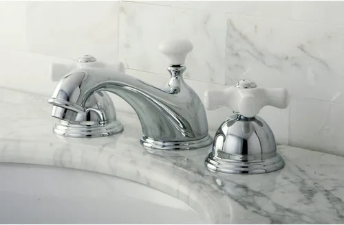 Vista 8 de Kingston Brass KS3967PX Grifo de baño extendido de 8 pulgadas, latón cepillado, 18.38 x 9.94 x 1.75 Cobrizo cepillado