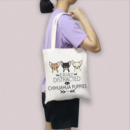 Vista 7 de BDPWSS Chihuahua - Bolsas de hombro de lona para mujer, Chihuahua, mamá, Chihuahua, cachorros, regalo para amantes de los perros