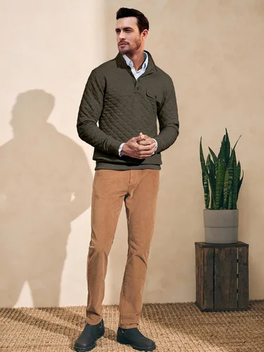 Vista 3 de PLEPAN Sudadera acolchada de manga larga para hombre, casual, cuello alto, con botones, de forro polar
