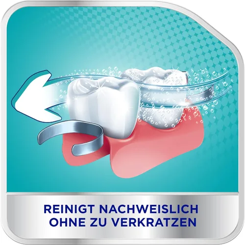 Vista 6 de Corega Palitos de limpieza rápida de dentaduras/terceros dientes, 1 x 66 tabletas de limpieza de dentición - Limpieza en 3 minutos