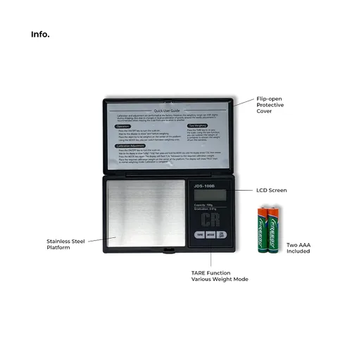 Vista 5 de CR Scale - Báscula digital prémium para alimentos, 3.53 oz por 0.00 oz, negro, portátil (JDS-100B)