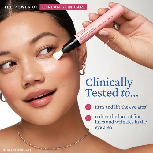Vista 4 de belif Suero reafirmante para ojos con retinol – Aqua Bomb Lifting Eye Gel con colágeno y bakuchiol para hinchazón, líneas finas y arrugas, péptido