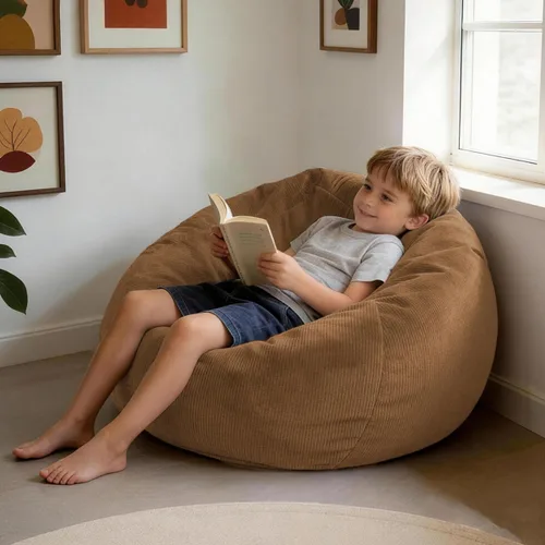 Vista 14 de LPMOERA Puf de espuma viscoelástica para niños/adolescentes con relleno redondo para niños, para sala de estar, dormitorio, dormitorio