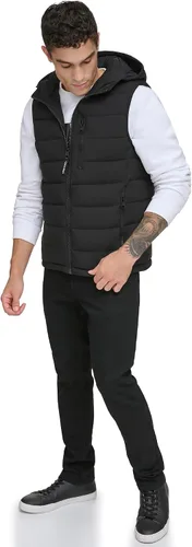 Vista 3 de Calvin Klein Men's Lightweight Packable Hooded Puffer Vest