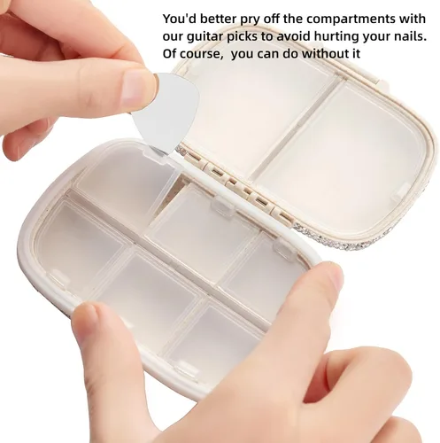 Vista 6 de Organizador de píldoras de medicina Pastillero de viaje para bolso Pastillero portátil Pequeño contenedor de píldoras Lindo estuche de píldoras