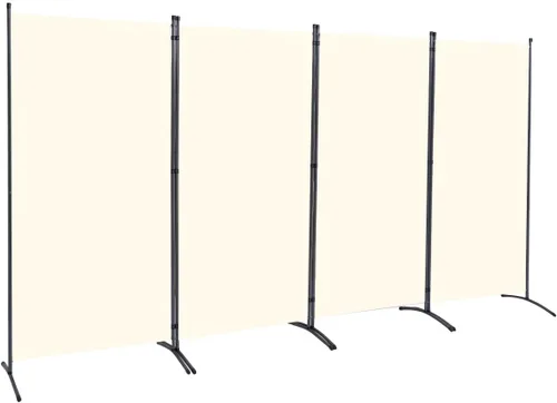 Vista 13 de Divisor de habitación de 6 pies, separador de habitación con ruedas con bloqueo, (base de metal gruesa), separadores de habitación, pantallas