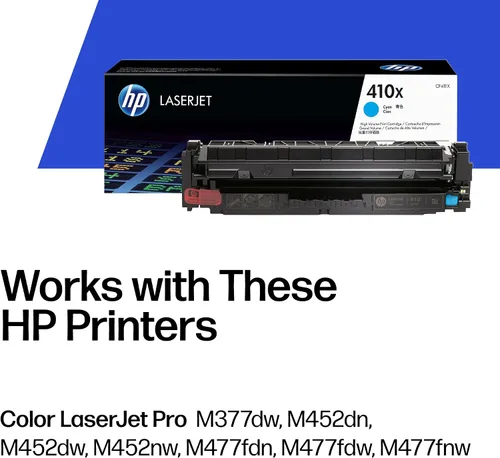 Vista 2 de HP 410X (CF411X) cartucho de tóner original LaserJet de alto rendimiento, color cyan