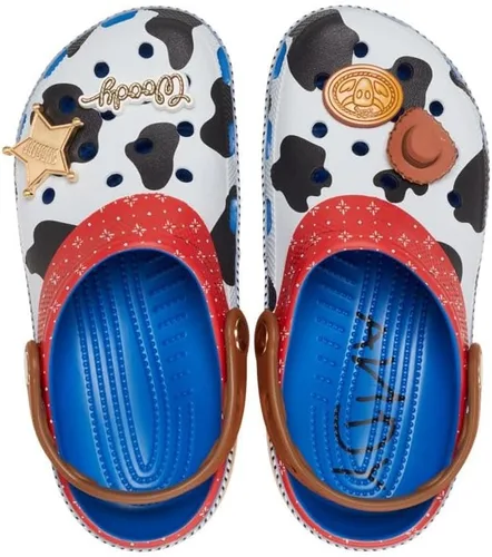 Vista 4 de Crocs Zuecos clásicos unisex de Toy Story para adultos Vaquero Azul/Amaderado