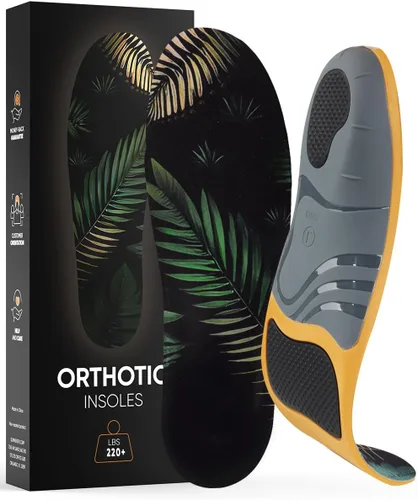 Vista 14 de 2 pares de plantillas para fascitis plantar de más de 220 libras para hombres y mujeres, soporte de arco alto resistente, inserciones ortopédicas