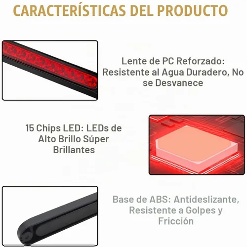 Vista 4 de GLSOWEE 2PCS Barras de Luz LED Trasera de Remolque de 10", Conjunto de Luz Trasera de Parada y Giro de 12 a 24 Voltios, Luces de Identificación