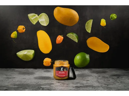 Vista 5 de FUEGO MEXIKA Paquete de 3 Salsas Mexicanas Gourmet Esenciales - Kit de Salsas Premium - Mango y Habanero - Morita y Chipotle con Ajo - Habanero