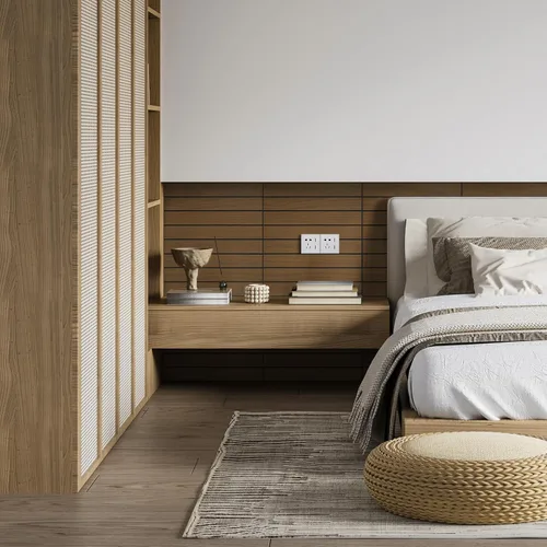 Vista 9 de WADILE Paneles de pared de listones de madera para despegar y pegar, de 12"x12" (30×30cm), decorativo, PVC, insonorizado, autoadhesivo, para sala