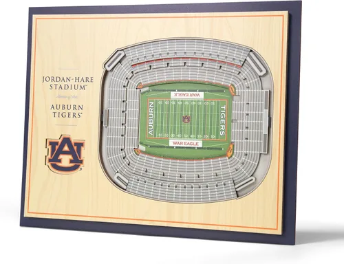 Vista 26 de YouTheFan - Póster para pared de la NCAA, vista de estadio en 3D de 5 niveles, Marrón