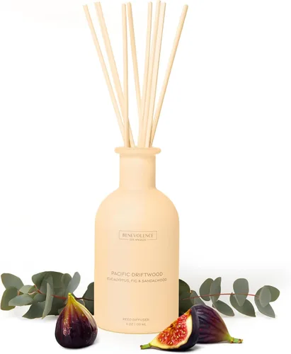Vista 11 de Benevolence LA Difusor de junco, difusor de aroma de rosa y sándalo para el hogar con varillas difusoras de aceite Colección Sun-Kissed