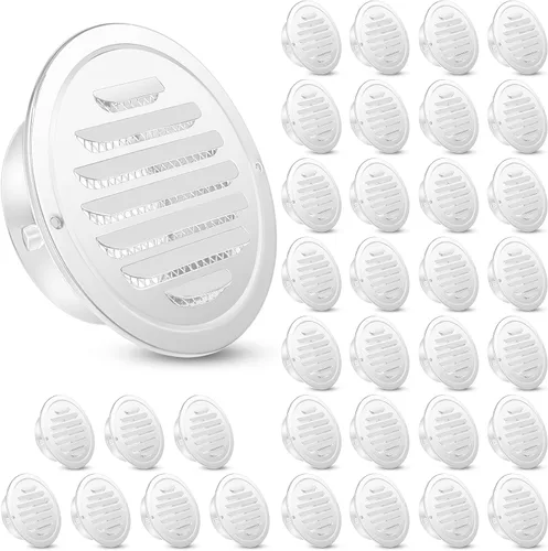 Vista 13 de Zonon 1 pieza de rejillas de ventilación de sofito de acero inoxidable de 4 pulgadas, cubierta de ventilación redonda para secadora con pantalla