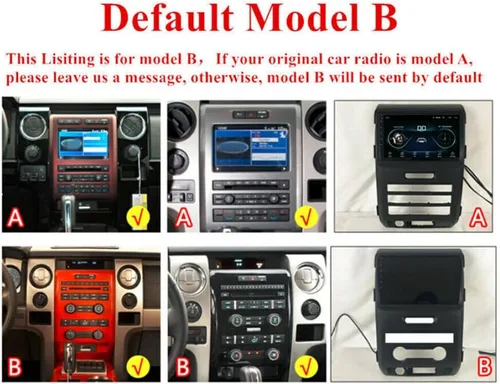 Vista 3 de Estéreo de auto doble DIN para Ford F150 2009-2014 con Carplay inalámbrico Android Auto, pantalla táctil HD de 9 pulgadas 2+32G Android 13 Receptor