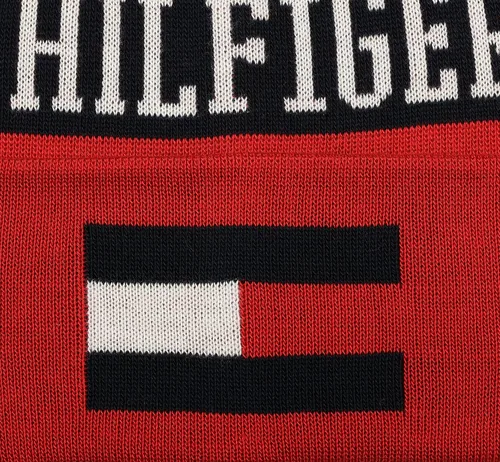 Vista 4 de Tommy Hilfiger Logo Mix Cuff Sombrero para Hombre, Primary Red Multi, Rojo Primario Multi