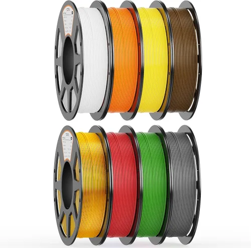 Vista 25 de Paquete de filamento PLA de 0.069 pulgadas, 8 colores vibrantes, apto para Pla Bundle-250gx8-112020006