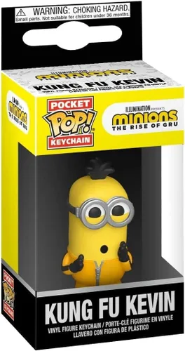 Vista 2 de Funko Pop! Llavero: Minions: The Rise of Gru - Kung Fu Kevin, Multicolor