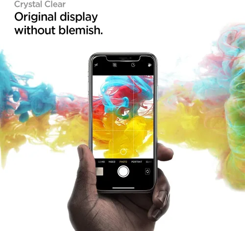 Vista 7 de Spigen Protector de pantalla de vidrio templado [GlasTR EZ FIT] diseñado para iPhone 11 Pro Max/iPhone Xs Max [6.5 pulgadas]
